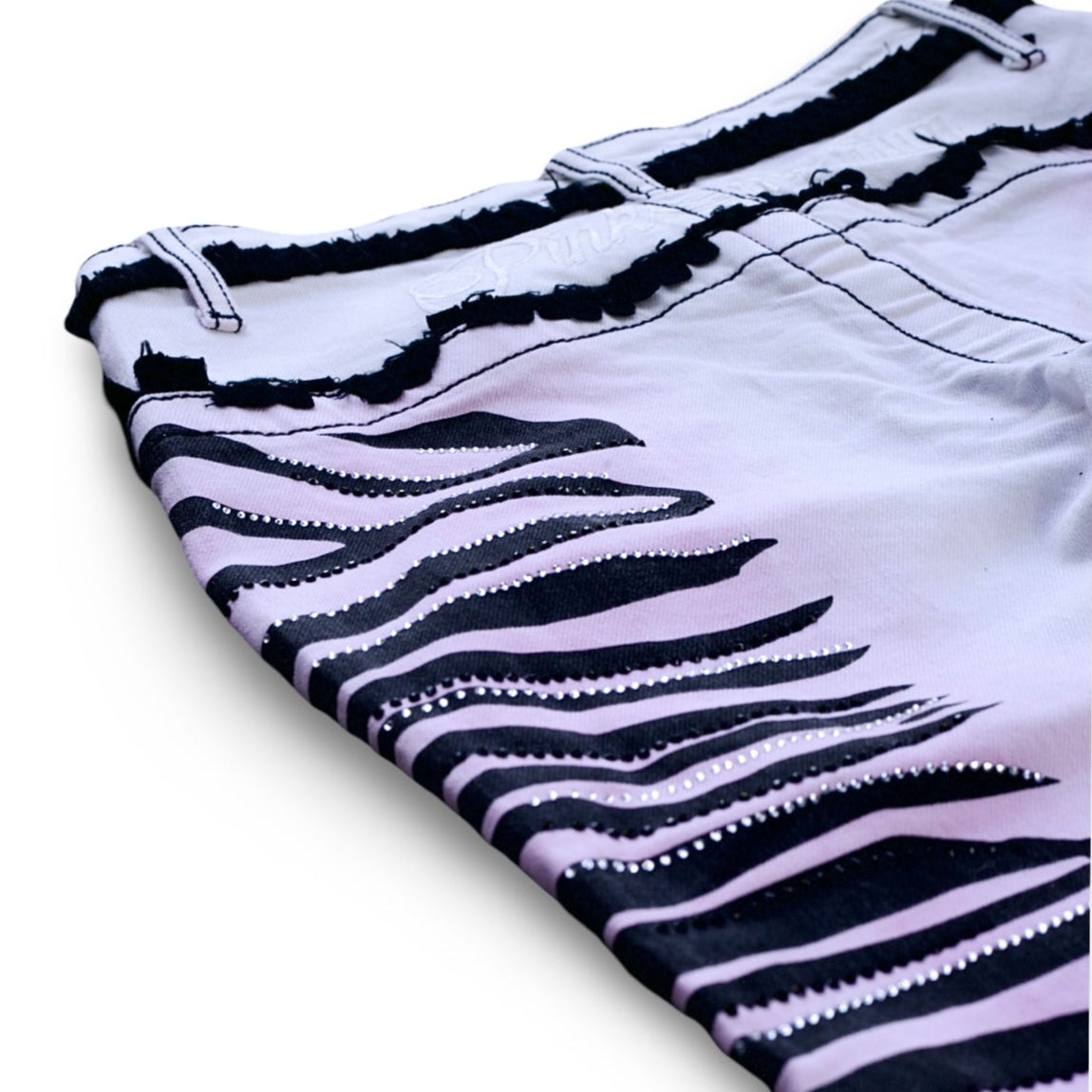Pink Sakura Slim Bootcut Graphic Jeans